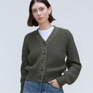Everlane Textured Cotton Cardigan